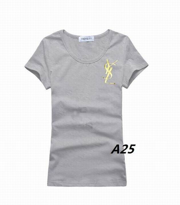 YSL short round collar T woman S-XL-092